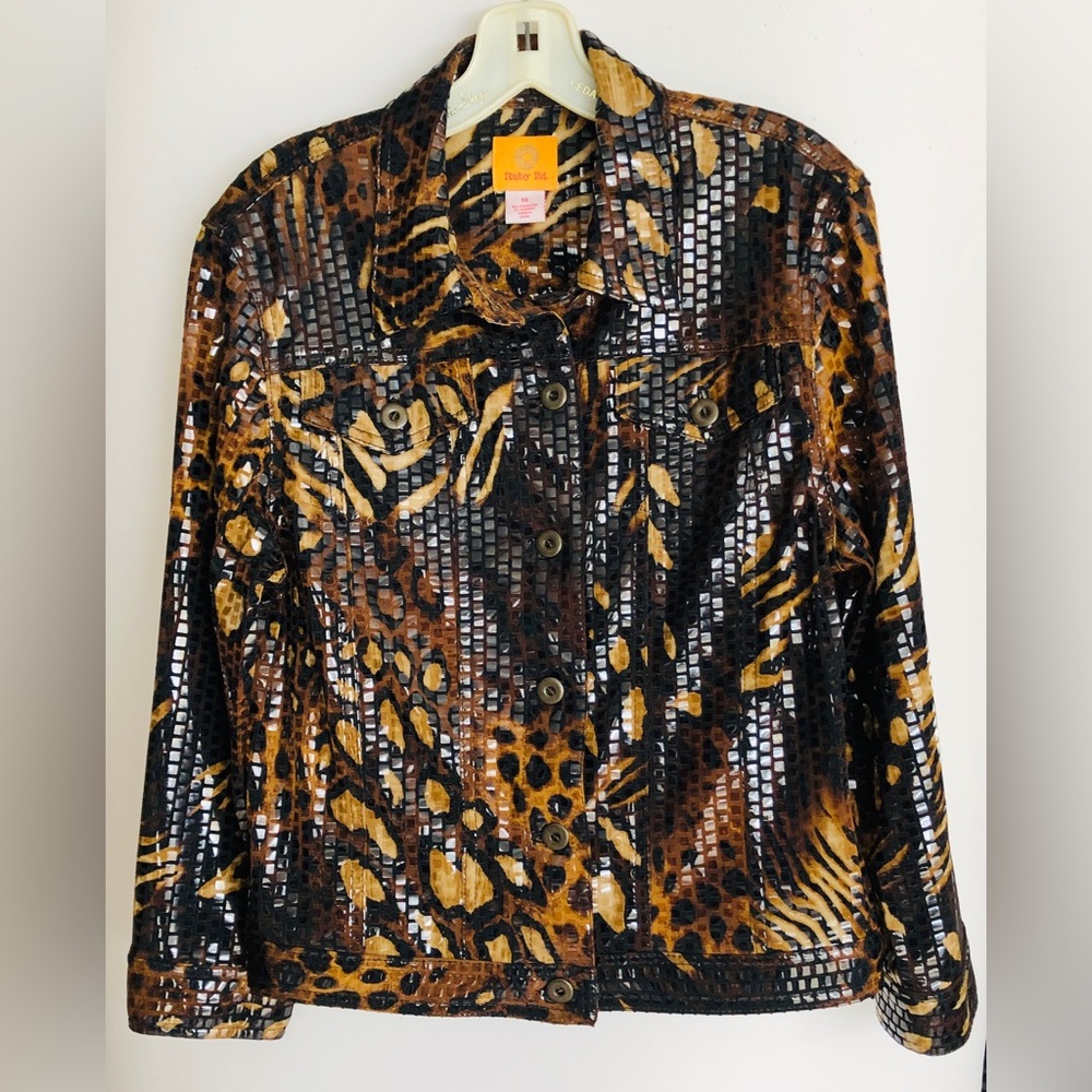 Ruby Rd Leopard style blouse size 10.